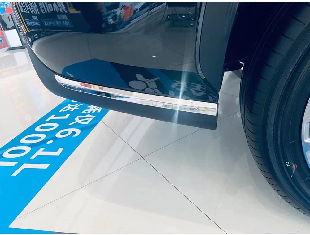 Beautost Fit for Toyota Highlander 2020 2021 2022 2023 2024 2025 2026 Front+Rear Bumper Corner Protection Cover Trims Stainless Steel