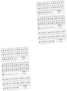 Milisten 6 Pcs Piano Stickers Color Stickers Colored Tabs Colorful Keyboard Stickers for Piano Keyboard Piano Note Chart Guide Stickers Piano Learning Stickers Keyboard Stickers Dedicated