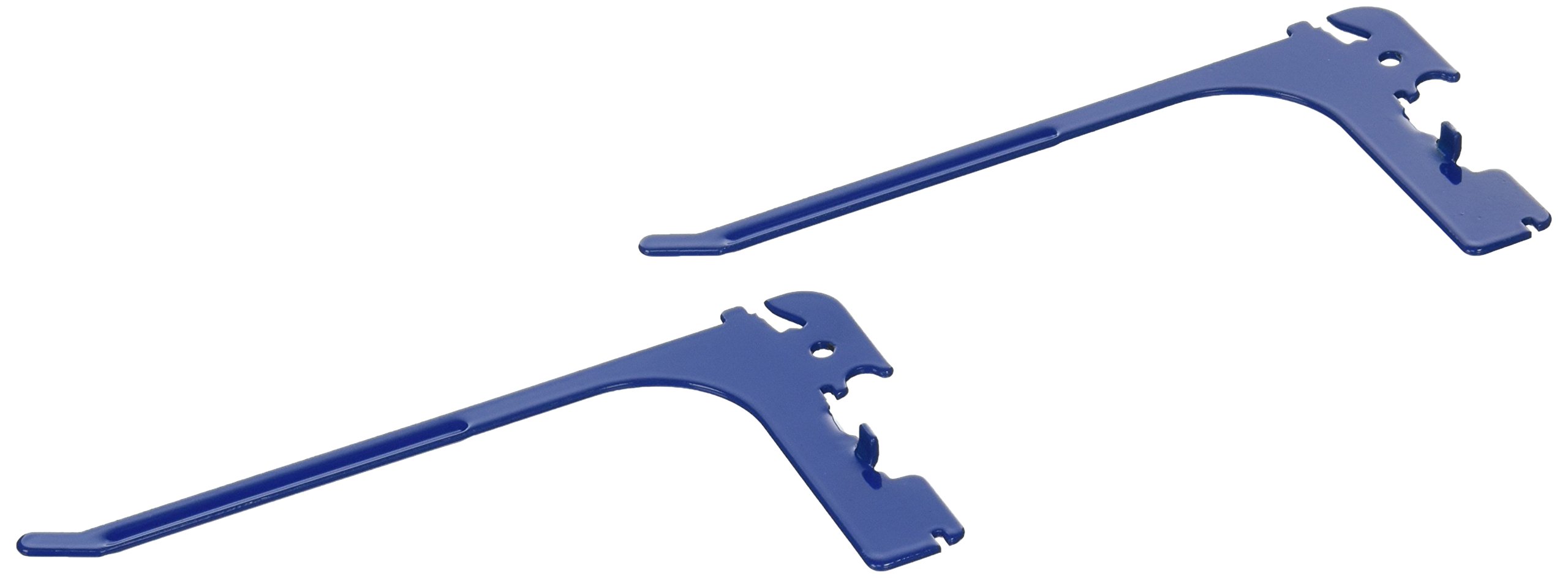 Wall Control 6in Reach Extended Hook Pair - Slotted Metal Pegboard Hooks Pegboard and Slotted Tool Board - Blue