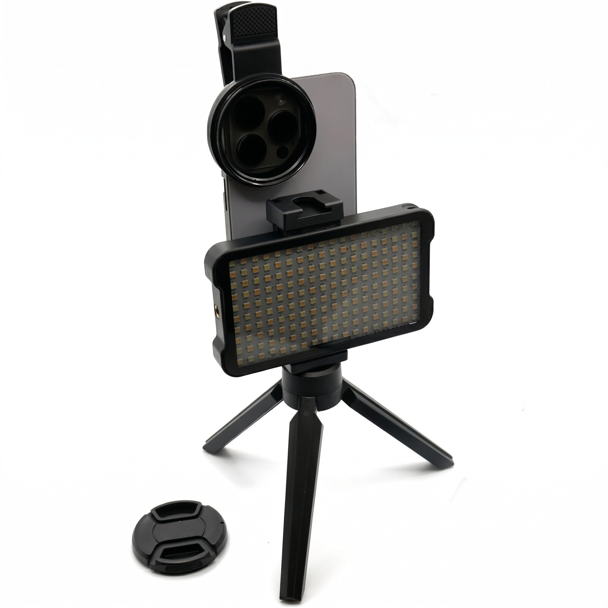 Tattoo Lampe mit CPL Filter Handy, polarisiertes LED Fülllicht mit 180 LEDs und Stativ, kabelloses Tattoo Foto Set für Handy Fotografie, Live-Streams, Selfies und Tattoo Zubehör
