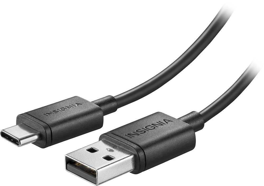 INSIGNIA10' USB Type A-to-USB Type C Charge/Sync Cable - Black - Model: NS-MCAB10