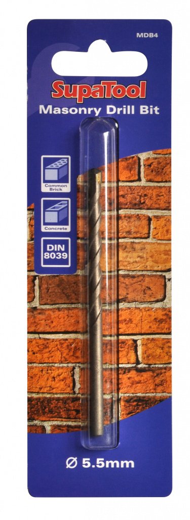 SupatoolMasonry Drill Bit (5.5 x 200mm) (Silver)