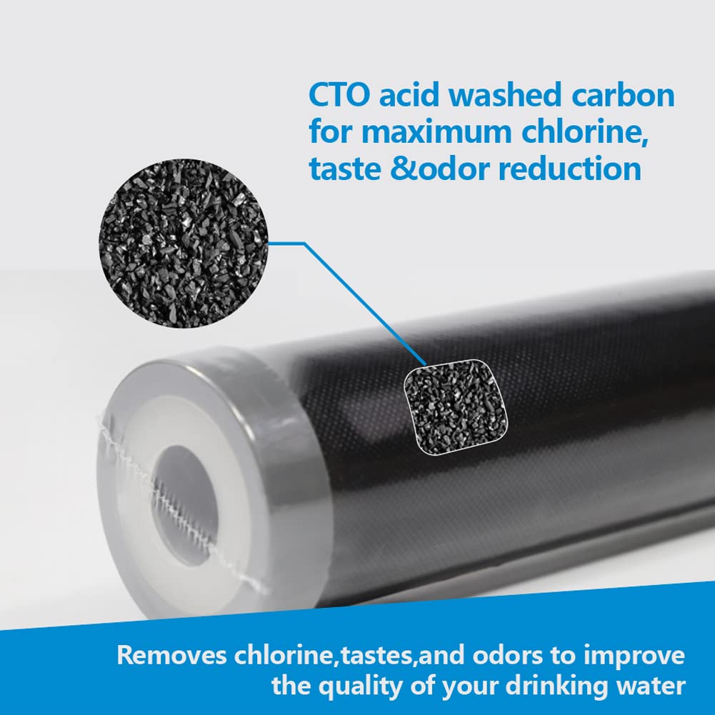 ActivatedCarbon Water Filter Coconut Shell CTO Cartridge Carbon Block for Drinking Water Filter replacement 2 5 x 10 — view 5