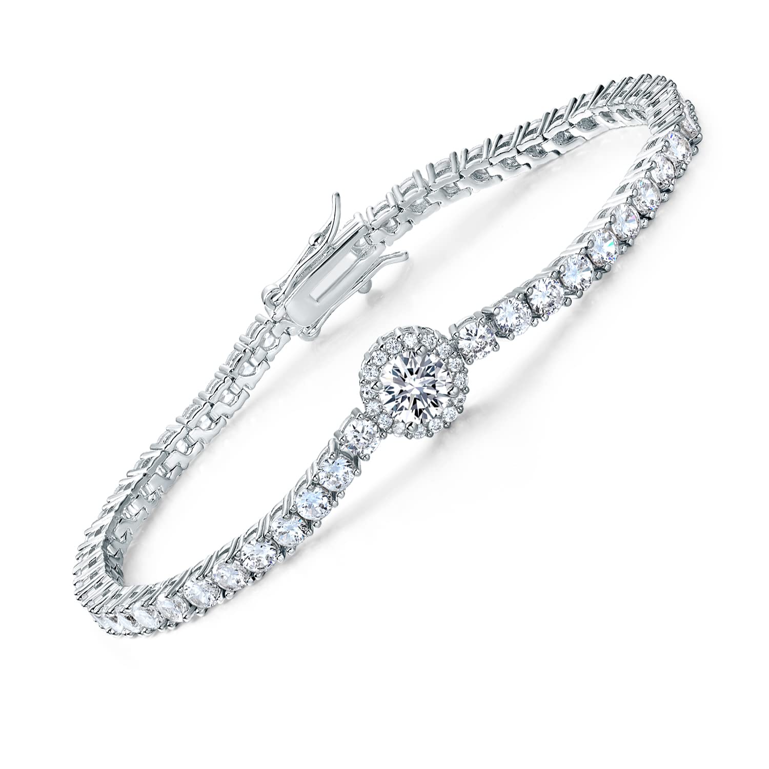 Gemsme 18K Gold Plated 3 0mm Bracelet Classic Hypoallergenic Cubic Zirconia Tennis Bracelet for Women 6 5-8 5