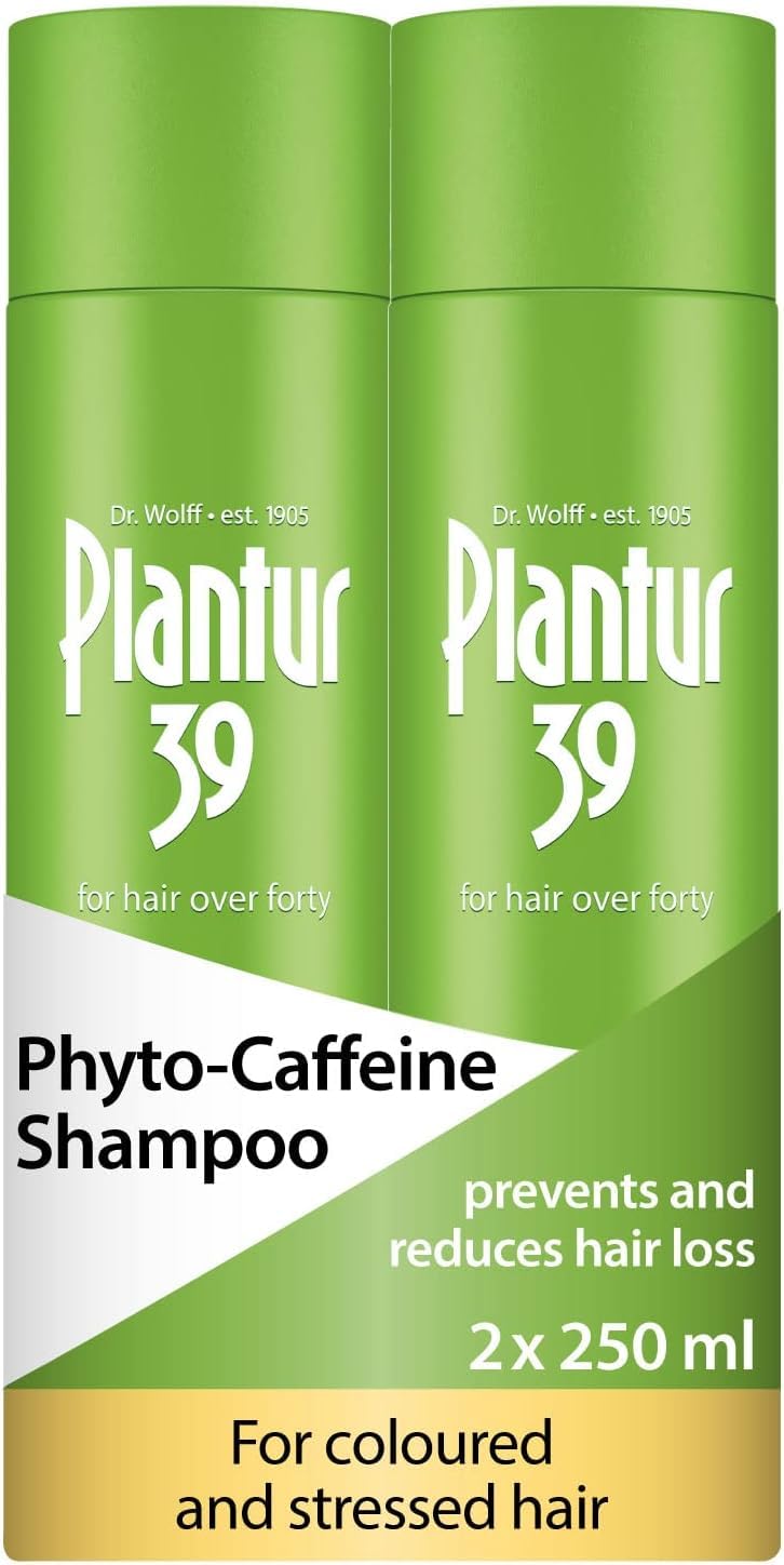 Caffeine Shampoo Prevents and Reduces Hair Loss 2x 250ml | For Couloured and Stressed Hair | Unique Galenic Formula Supports Hair Growth | Women Hair Care Made in Germany