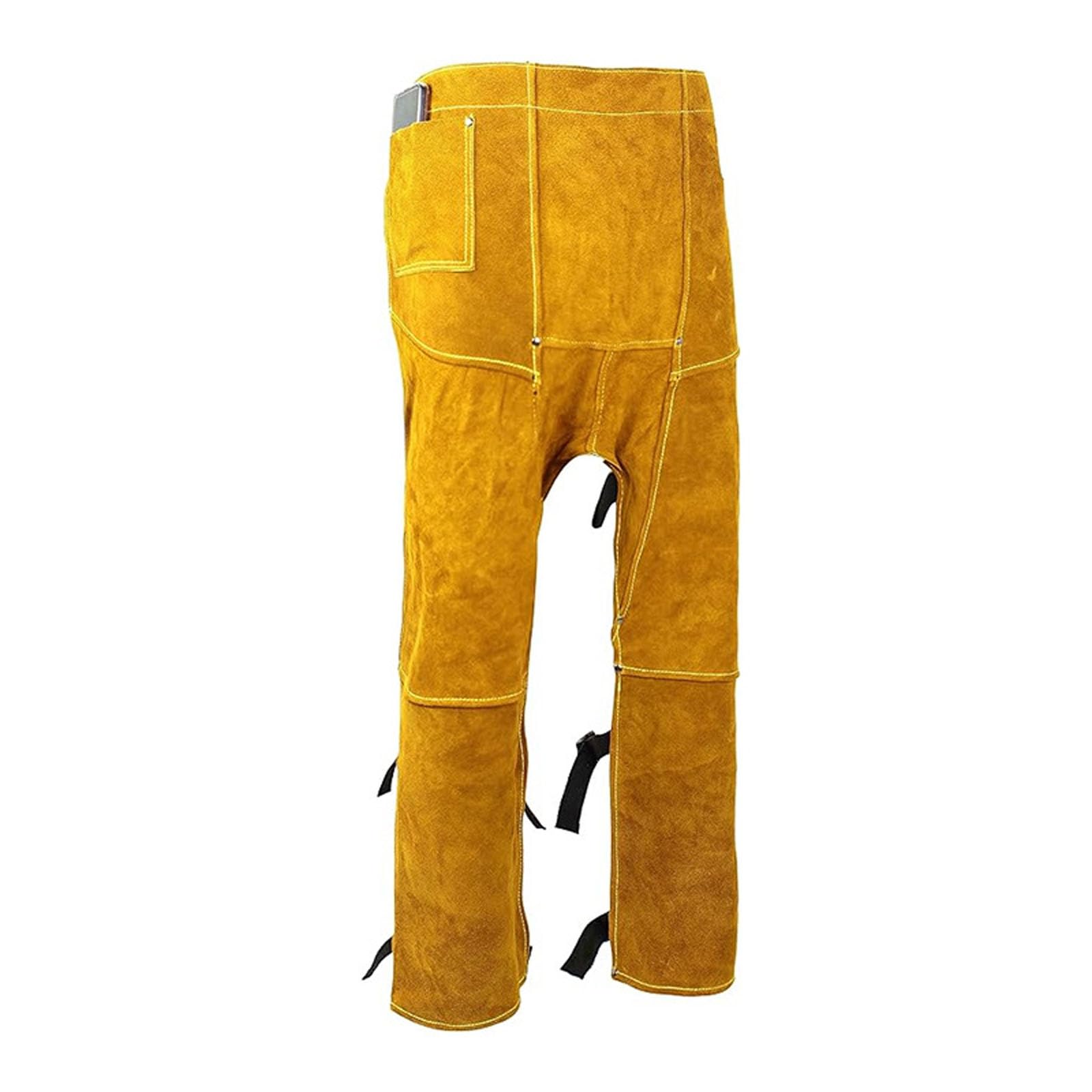 Pantalon de soudage en cuir industriel, ignifuge, pour le travail de meulage et de coupe, vêtements de protection