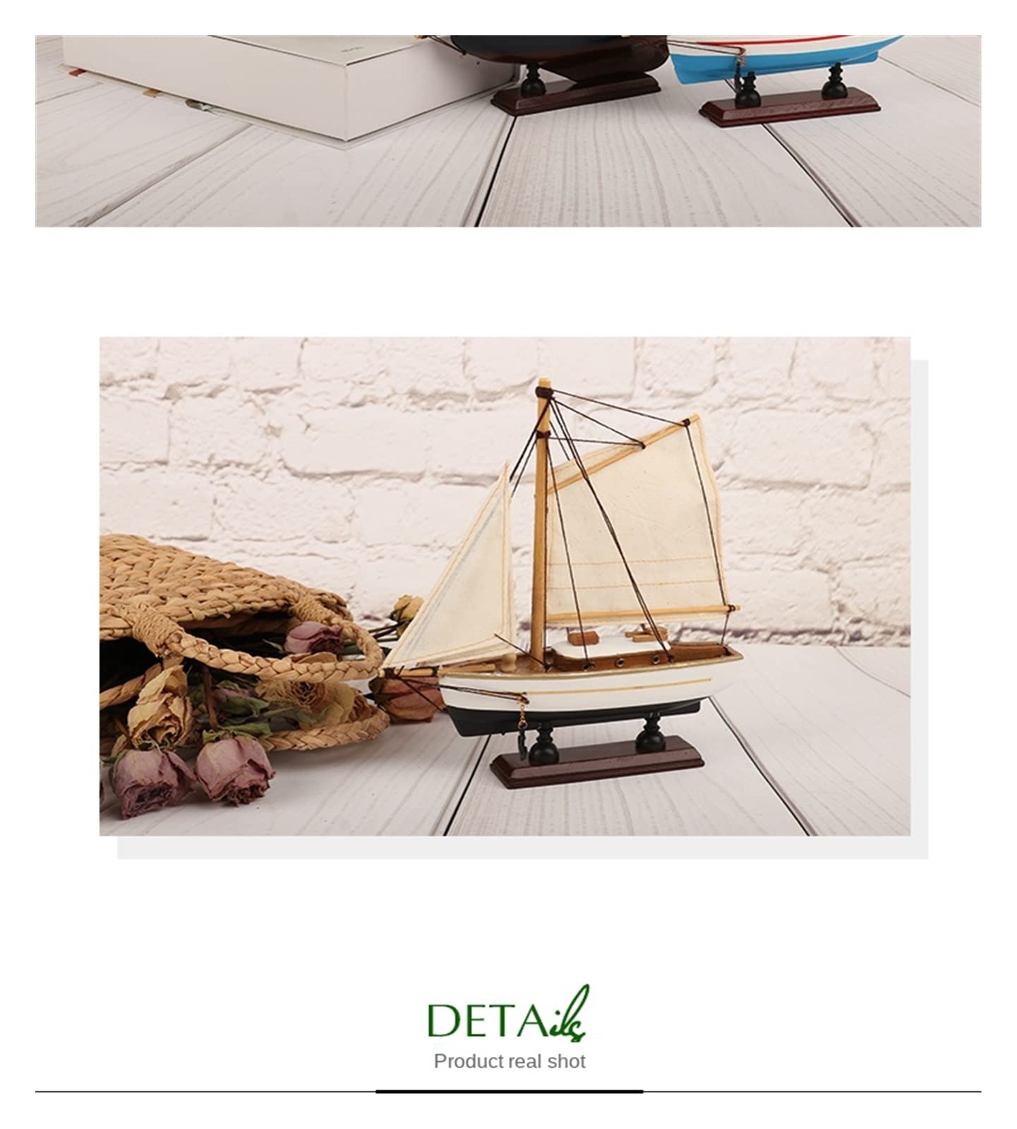 Amazon | For:模型船 順風満帆木製帆船模型ミニチュア模型