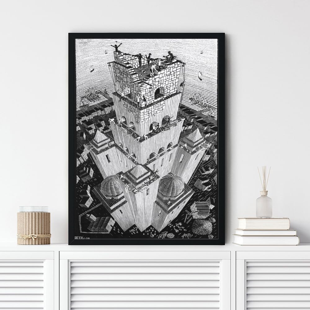 Amazon.co.jp: M.C.エッシャー ポスター《バベルの塔》絵画 M.C.