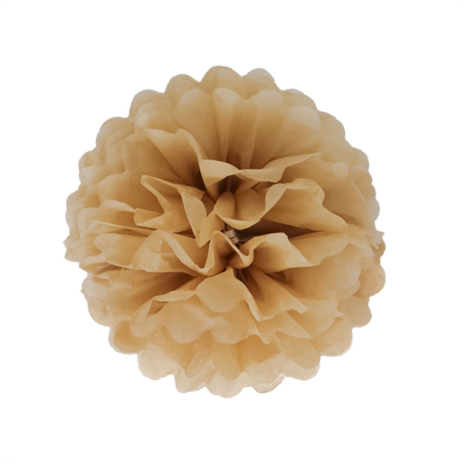 Pompones De Papel 5 Uds 10/20/30cm Pompones De Papel Tisú Fondo De Fiesta Pompones Flores Decoración De Boda(Coffee,30cm(12inch))