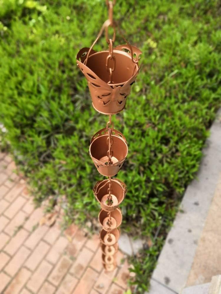 夢の行 レインチェーン チューリップの桶12個 ブラック260cm雨どい部品雨樋 Amazon | 夢の行 レインチェーン チューリップの桶 12個