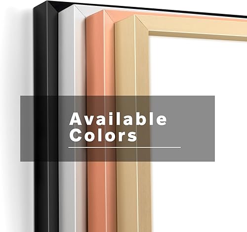 Miniatura 9 de Frametory, Marco de fotos de aluminio de 16 x 20 pulgadas con paspartú de color marfil para fotos de 11 x 14 pulgadas y vidrio real, colección de