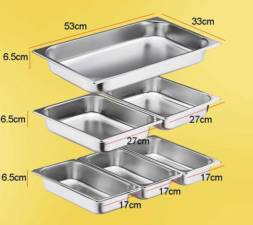 Chafing Dish con Roll Tapa, Calentador de Comida de Acero Inoxidable 9L Calentadores de Platos para Buffet y Restaurante, Acción de Gracias y Navidadgn 1/3