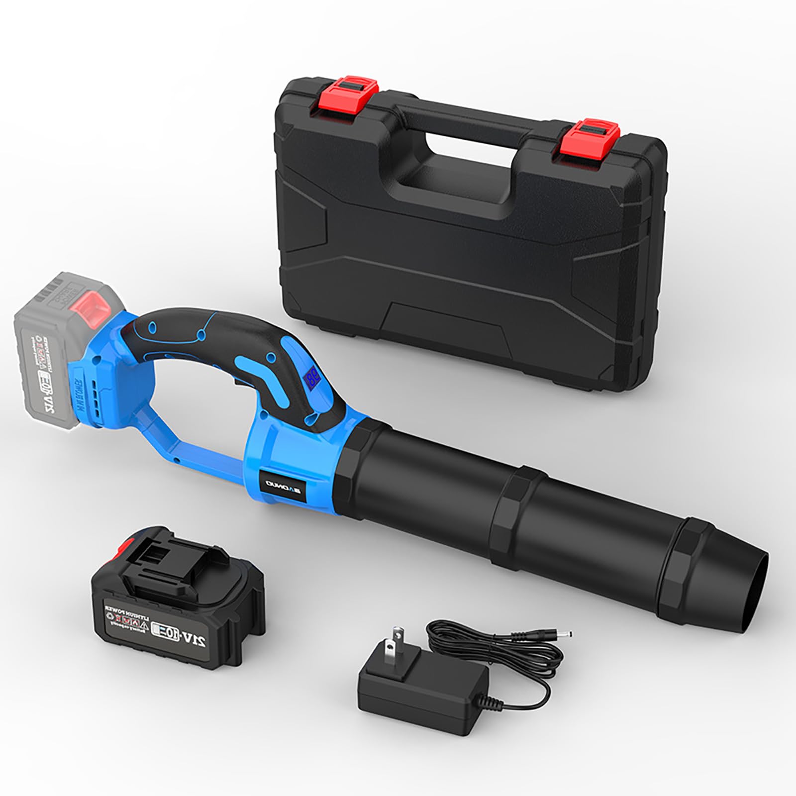 Aspiratore e trituratore per foglie, batteria da 4000 mAh, leggero 18300 giri/min, per la cura del prato, il patio, la pulizia del cortile, la rimozione di polvere e neve