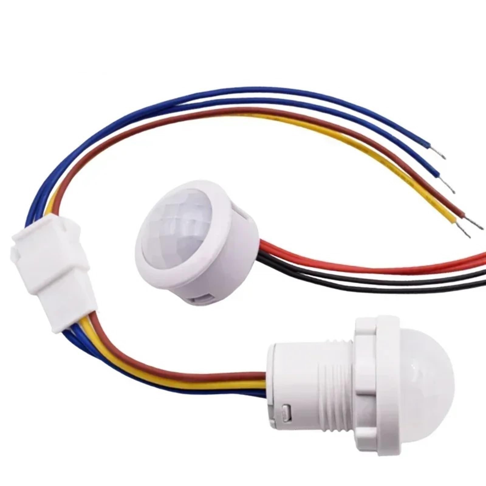 Sensor de luz automático de movimiento infrarrojo, interruptor Detector IR, 12V, 24V, CC, 110V, 220V, CA, lámpara nocturna con detección de movimiento humano, 5 uds.(5pcs 100-240VAC)