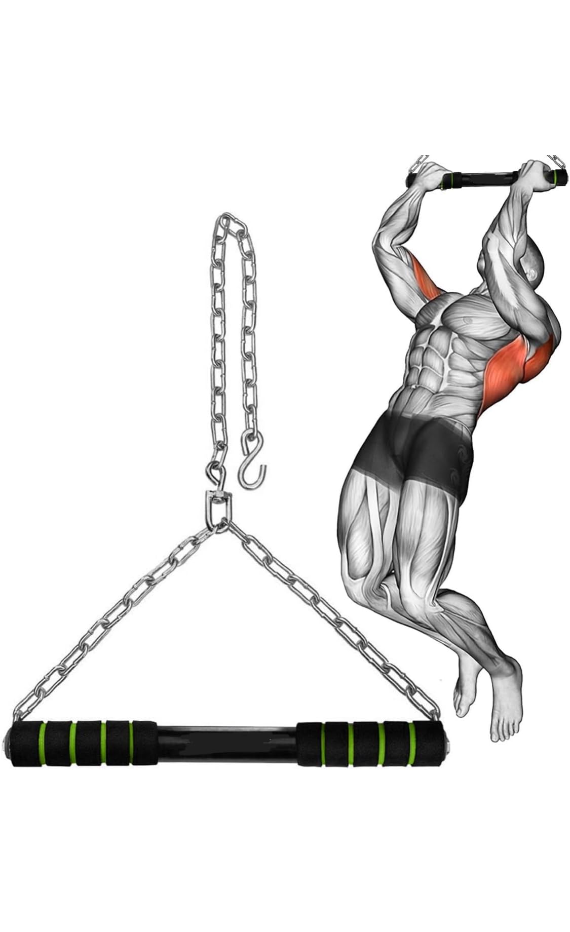 MS 10 Wall Mounted Pull Up Bar – 5 ft Chin Up Rod with Anti-Skid Grip | 120 kg Weight Capacity | Durable & Space-Saving Home Gym Equipment-image-38