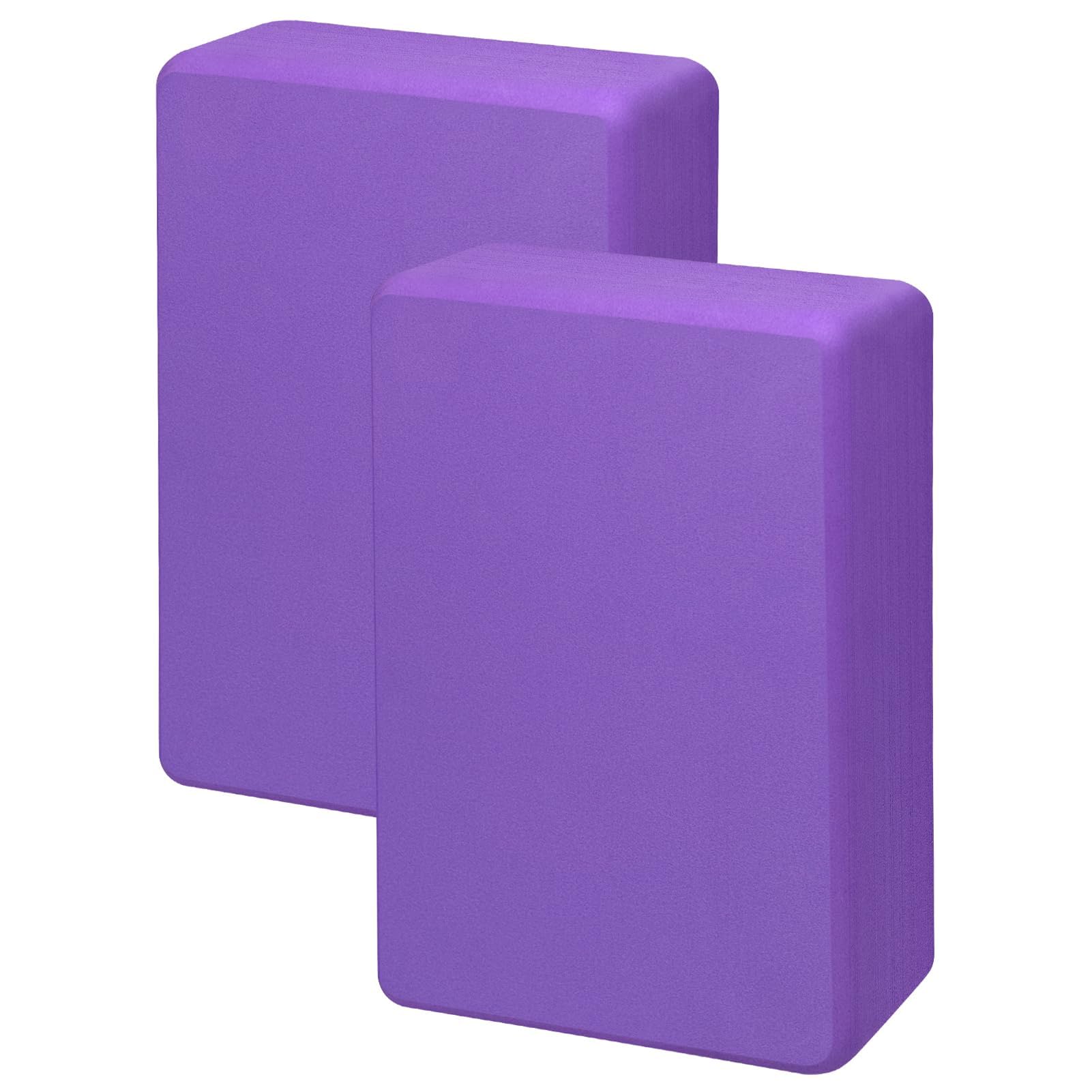 Dos bloques de yoga Yoga Direct color morado claro para lograr mayor flexibilidad sin lesionarte 2