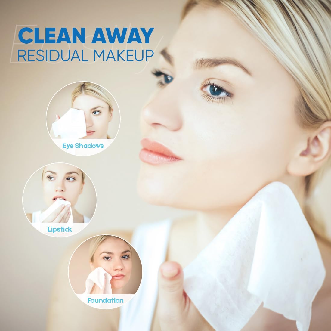 Orighty Asciugamani per il viso usa e getta, biodegradabili e puliti, salviette struccanti super morbide, panno assorbente per la rimozione del trucco, pulizia del viso, infermieristica, all'aperto,