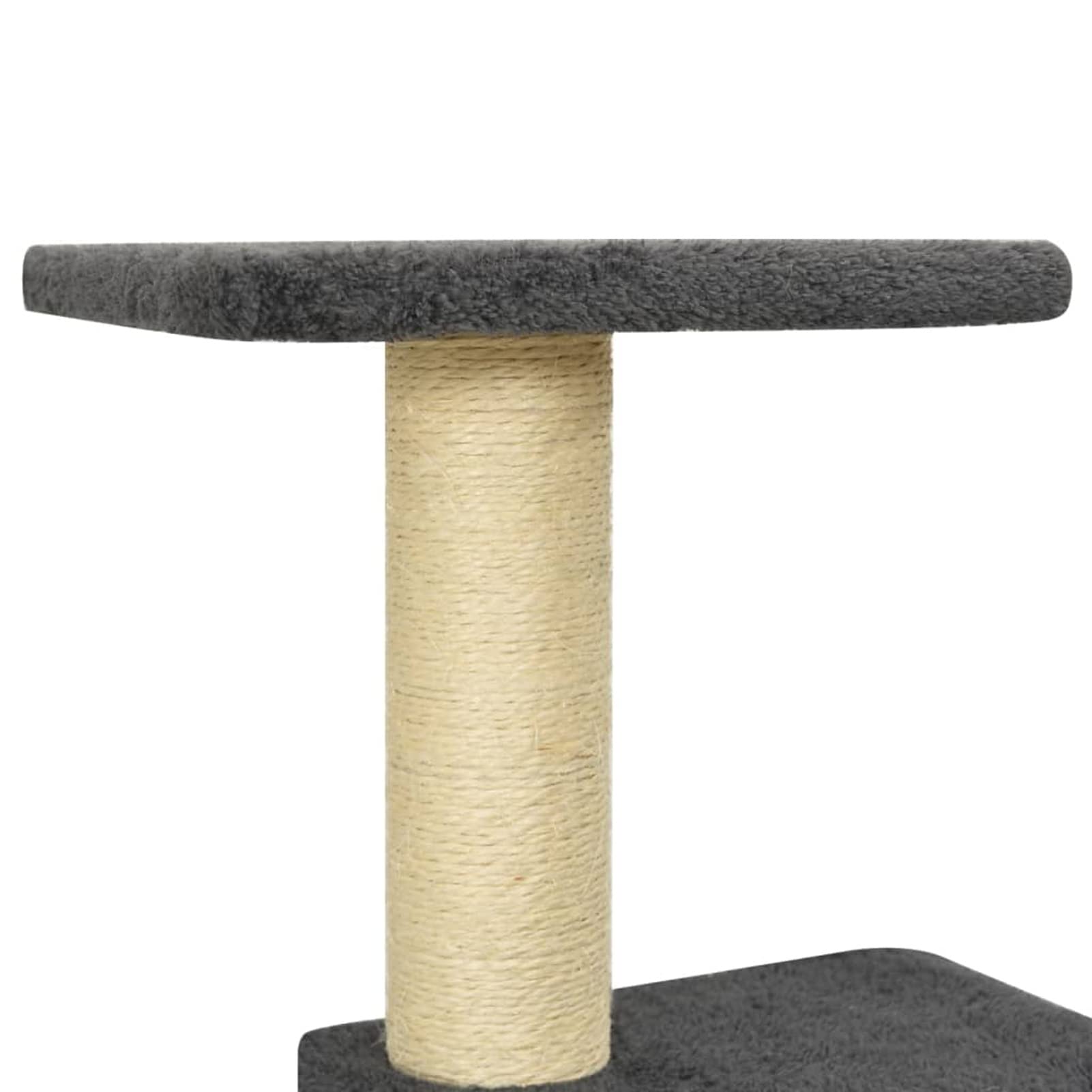 ShGaxin Skrobaczka dla kota z sizalowymi słupkami, kotem, akcesoria dla kotów, rozrusznik dla kotów, drapak dla kotów, ciemnoszary 119 cm