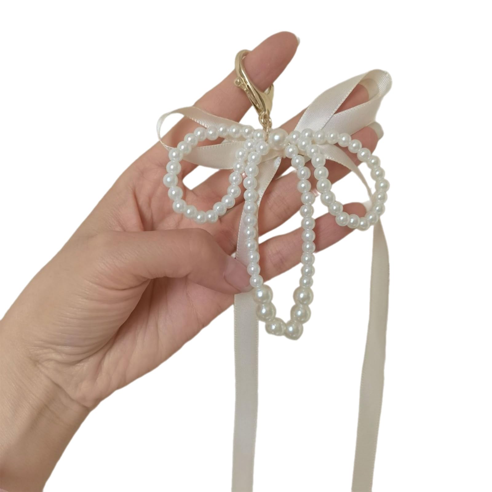 NEWFT Fashion Keychain Bowknot Bag Pendant Unique and Elegant Keyring Accessory Phone Charm for Purse Backpack