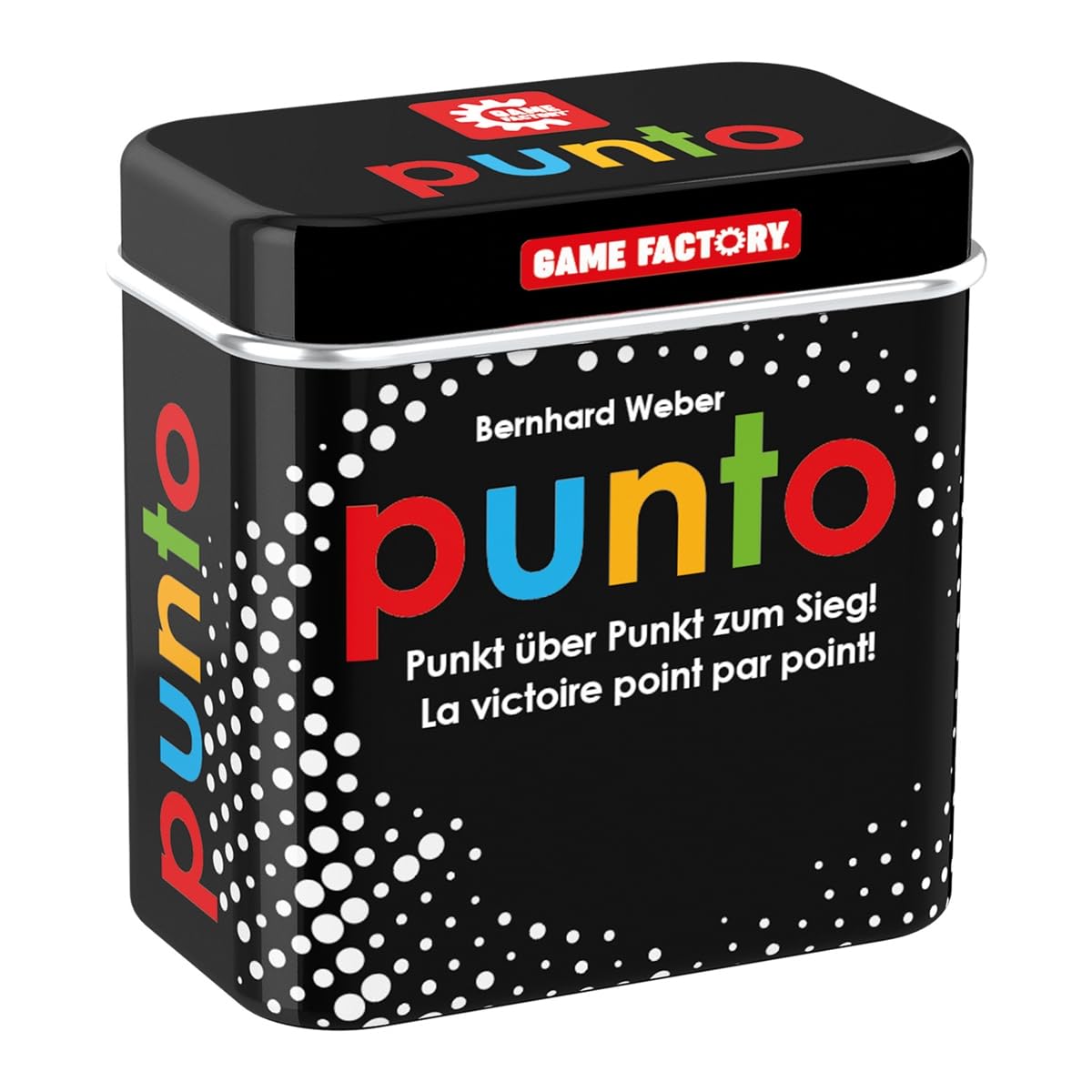 Game Factory 646214 Punto, Mini-Kartenspiel in handlicher Metalldose, Punkt über Punkt zum Sieg, cleveres Reisespiel für Erwachsene und Kinder ab 7 Jahren, deutschsprachige Edition