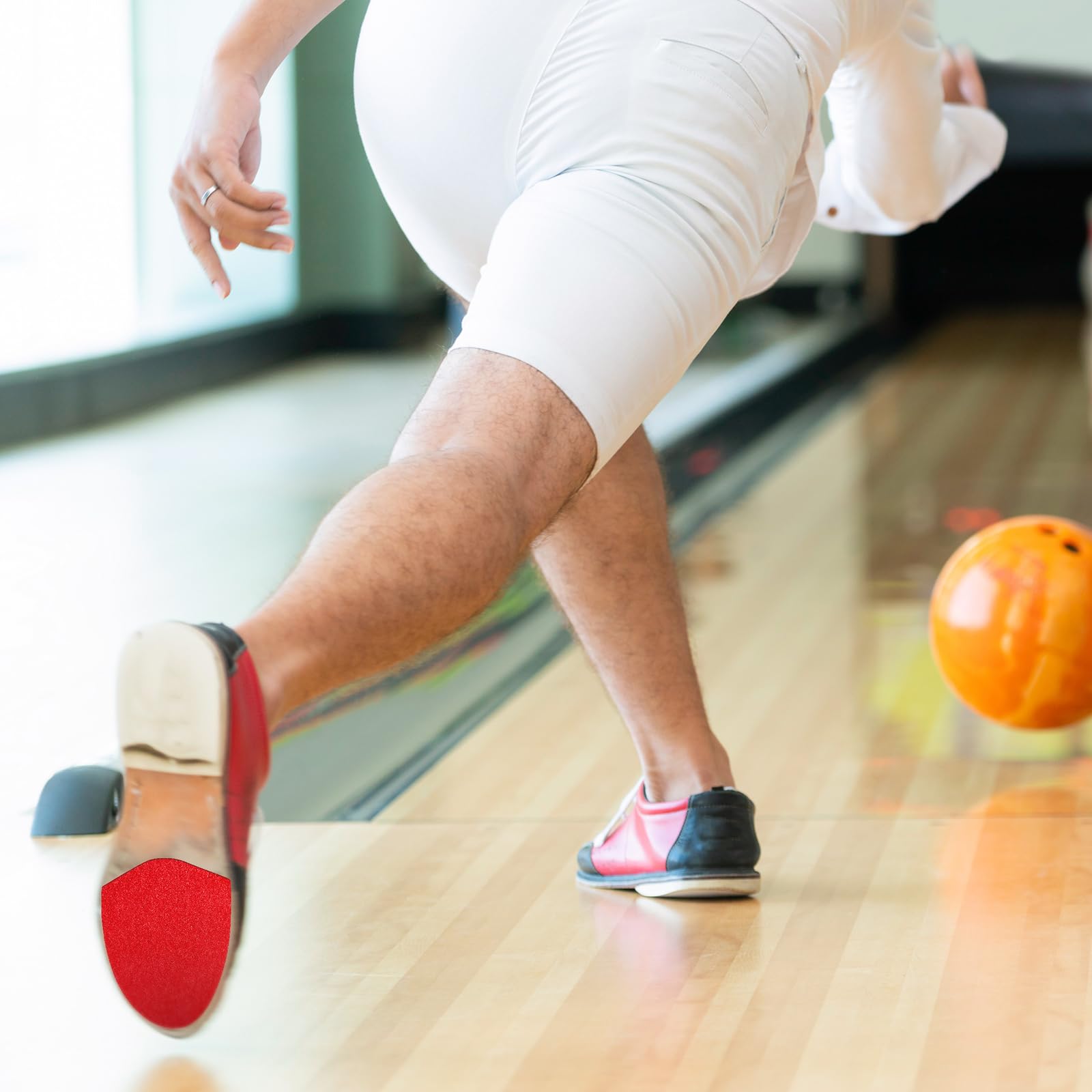 Windkream 3 Pairs Replacement Bowling Shoe Slide Sole Bowling Accessories Felt Shoe Slide, Red Black White - Image 5