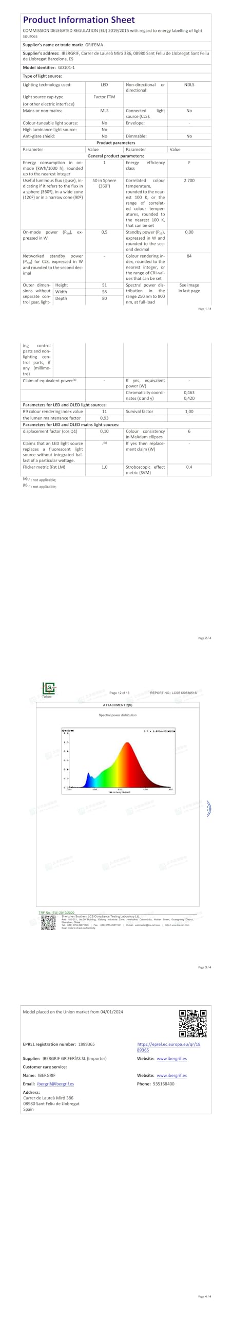GRIFEMA GD101-1 Luz Nocturna Infantil 3 Niveles de Brillo Ajustables, Luz Nocturna con Sensor de Luz para Habitación de Niños, Baño, Pasillo, Cocina, Escaleras, 2700K Blanco Cálido