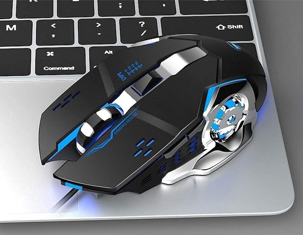 Zestaw klawiatury i myszy z podświetleniem LED i regulowanym podświetleniem LED REG, klawiszami multimedialnymi, do gier mechanicznych, 2000 DPI dla graczy na komputerach PC z systemem Windo