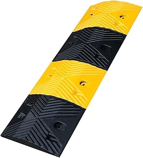Rampa de goma para muelle de carga, garaje, acera, antideslizante, color amarillo y negro, para camión, scooter, bicicleta, motocicleta, silla de ruedas, 7 cm de altura