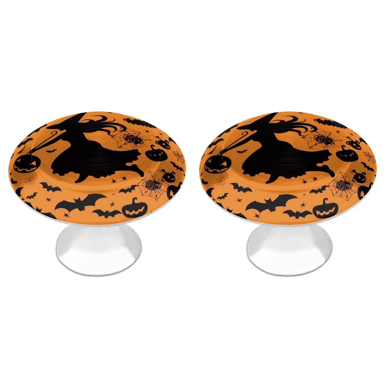 Btcowzrv Style Halloween Witch Flying 2 Pack Cabinet Knobs Drawer Pulls