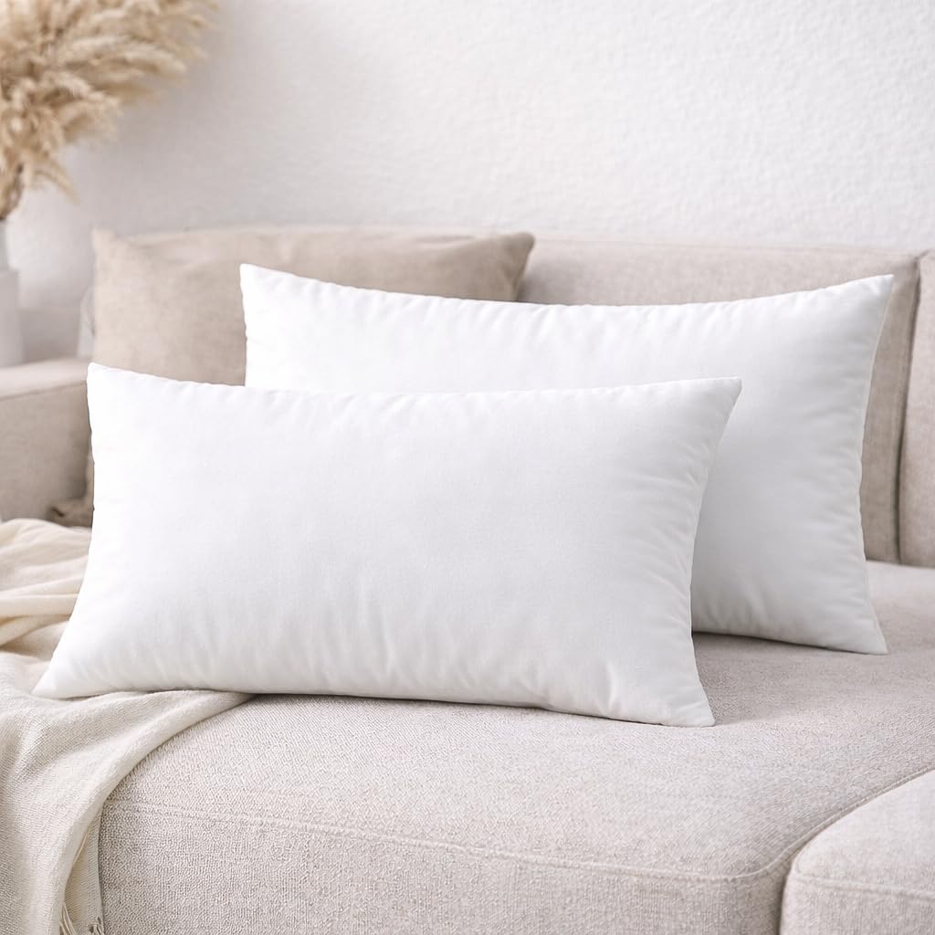 R home Ultra Soft Microfibre Cushion Filler | Rectangular Cushion Inserts for Sofa, Bed and Lounge | 12x20 Inch, 30X50 Cm | Rectangle Throw Cushion Filler | Super Soft and Premium (2)-image-8