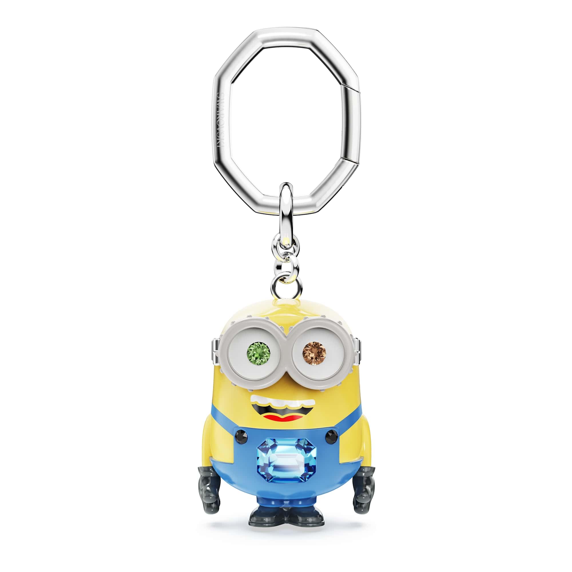 Swarovski Minions Bob key ring, Multicolored, Stainless steel