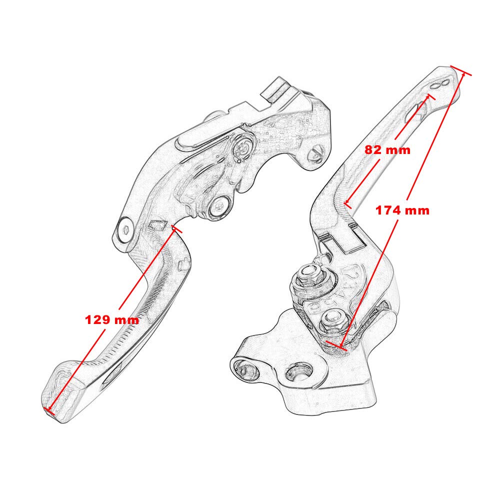 Per Yamaha YZF R6 1999-2004, Leve moto pieghevoli in alluminio CNC 3D impugnatura della freno frizione regolabile per YZF R1 2002-2003 (Nero)