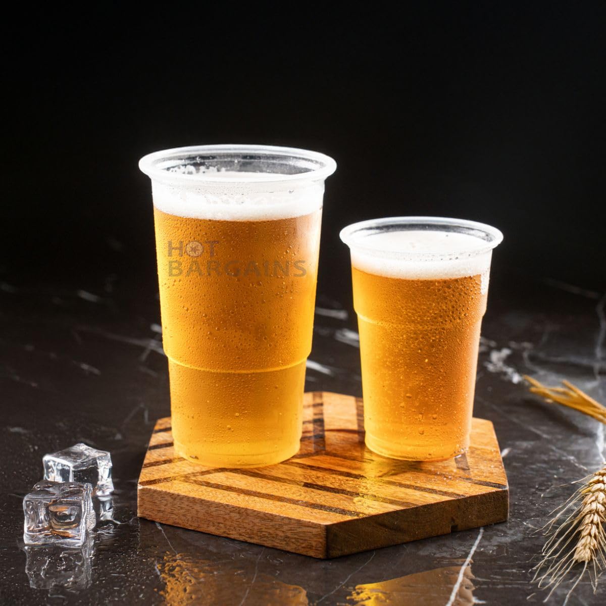 HOT BARGAINS 2000 Each x Reusable Plastic Pint and Half Pint Glasses, UKCA Marked, Clear, 10oz & 20oz, Pack of 2000
