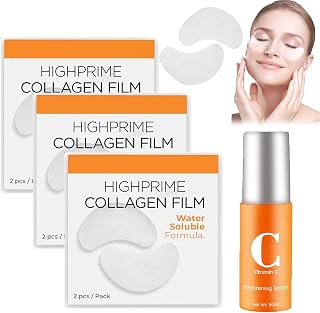 ZEID Yidkx™ Korean Technology Soluble Collagen Film, Highprime Collagen Film & Mist Kit, Highprime Collagen Film Mask, Lighten Dark Circles and Eye Bag, High Prime Collagen Film and Mist