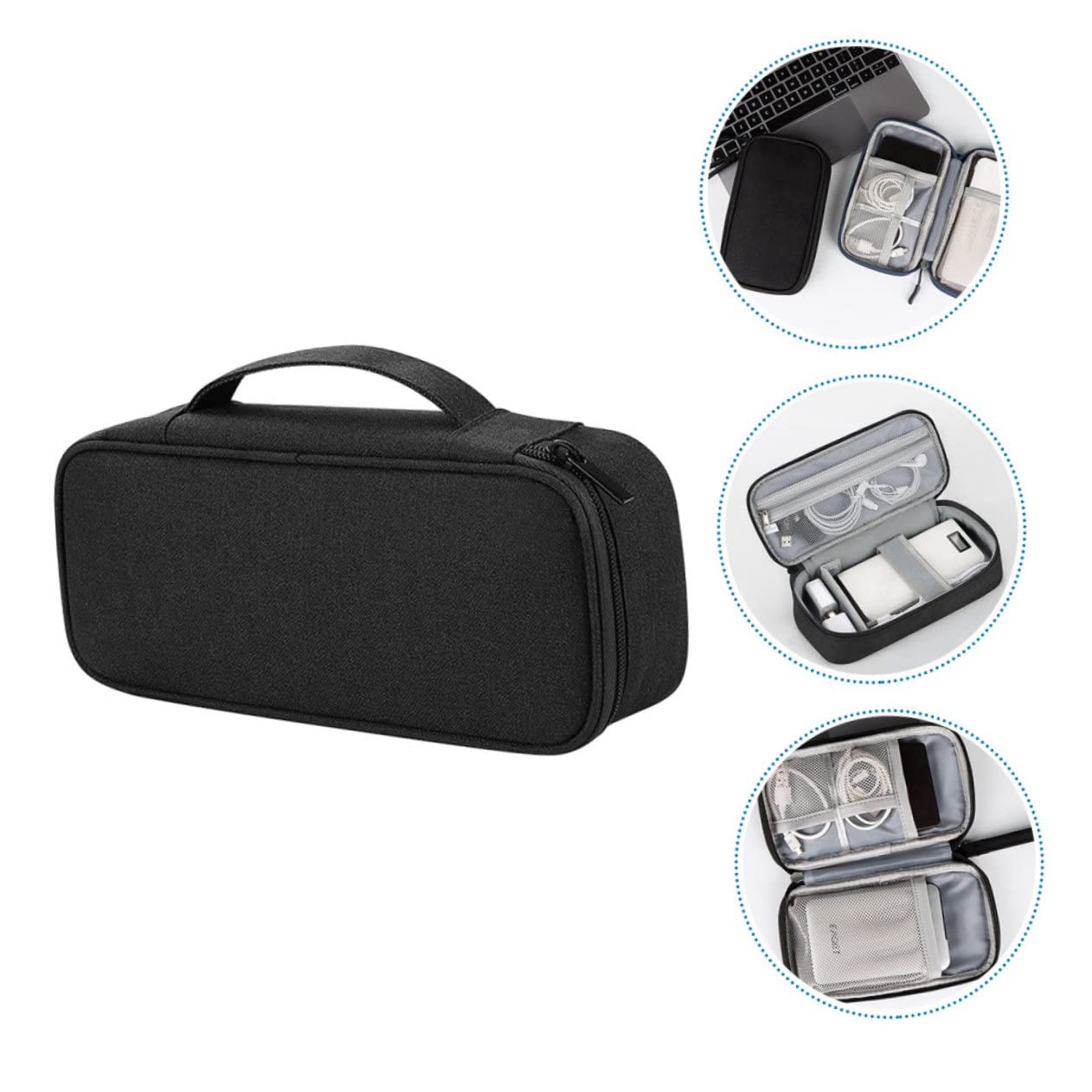 Gadpiparty 3pezzi Organizer Elettronico Per Accessori Digitali Borsa Porta Cavi Compatta Da Viaggio Facile Da Trasportare Per Smartphone e Caricabatterie Mystique
