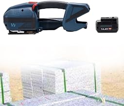 Hot Melt Baler, Portable Baler Powered by 4000 mAh Battery, Fully Automatic Electric Strapping Machine, with 4000 mAh Battery