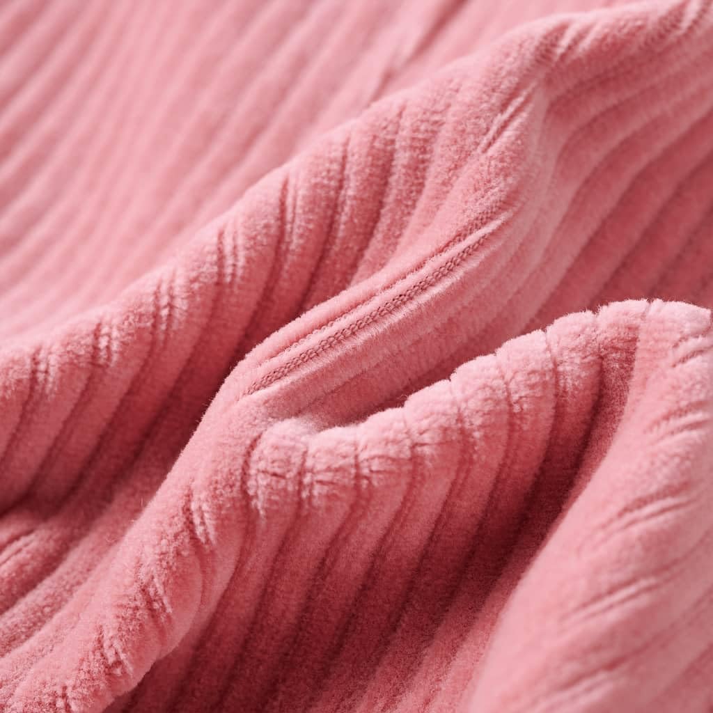 Vestido de peto infantil de pana rosa claro para niñas Ropa infantil con tirantes ajustables, bolsillos de parche, tela de algodón transpirable, adecuado para el día a día, fiesta
