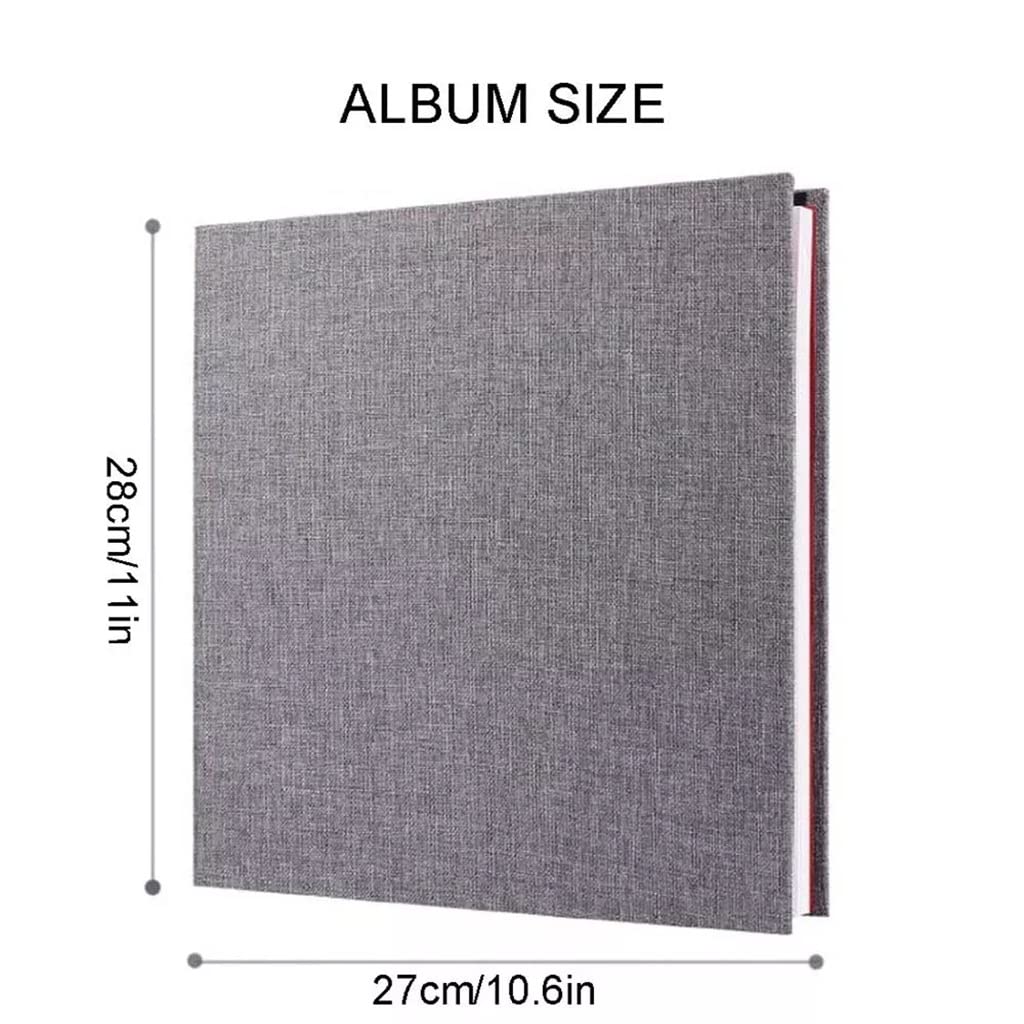 Samoprzylepny album na zdjęcia, magnetyczny, do scrapbookingu, lniany, sztuka, DIY, 40 stron, lniany, twarda okładka, ślub, rodzina, podróż, biały