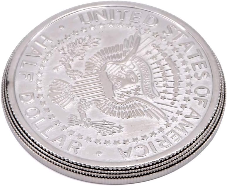 Enjoyer Jumbo Half Dollar Shells 3 + 1 Set(Dia 5.8cm) One Coin to Four Magic Tricks Magician Accessories Comedy Props Magic Gimmick