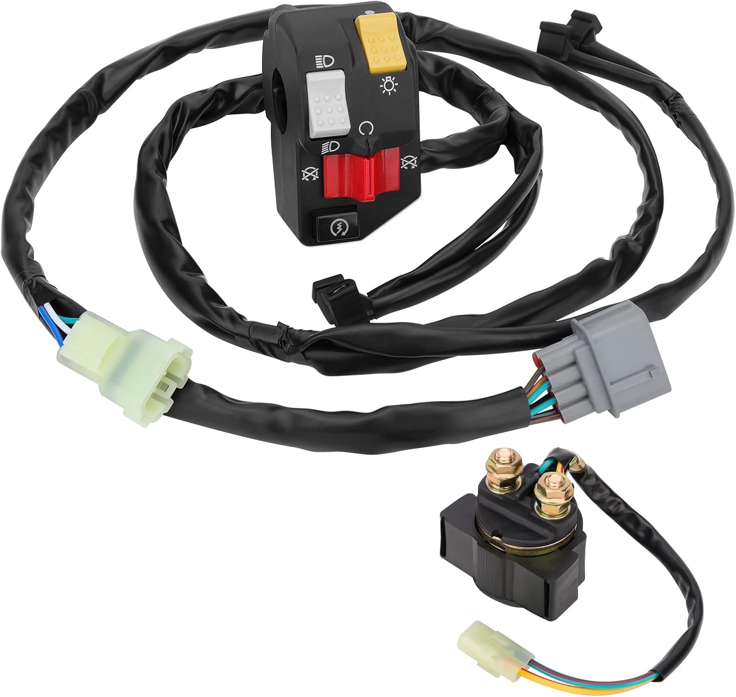 M MATI Handlebar & Starter Relay Switch for Honda Rancher 350 TRX350FM TRX350TM 2006 Manual Shift 35200-HN5-N03 35200-HN5-N02 35850-HN7-003