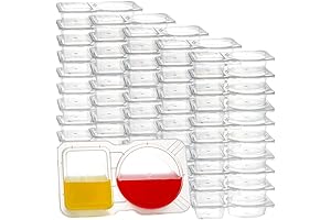 Double Compartment Condiment Container with Lid, 5oz Disposable Small Snack Container