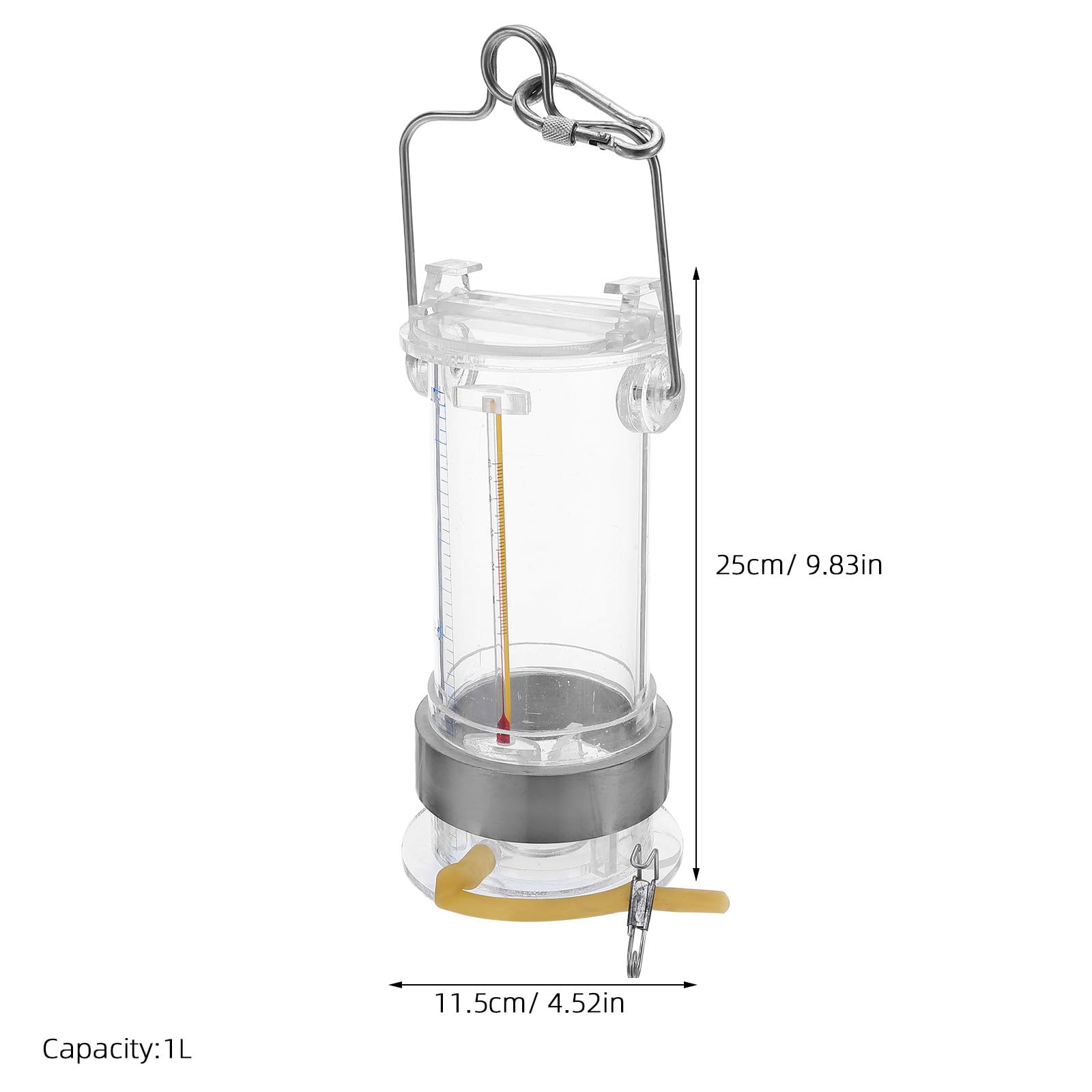 Gatuida Kit campionatore acqua marina: cilindro di campionamento acqua verticale portatile da 1 litro per test - Attrezzatura scientifica per la ricerca su fiumi, laghi e stagni