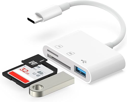 Lector de tarjetas SD USB C, lector de tarjetas SD para Android, adaptador de tarjetas SD, lector de tarjetas de memoria, lector de tarjetas SD para