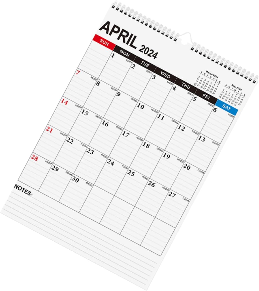 BCOATH 2024 Wall Mount Wall Calendar 20242025 2024 Spiral