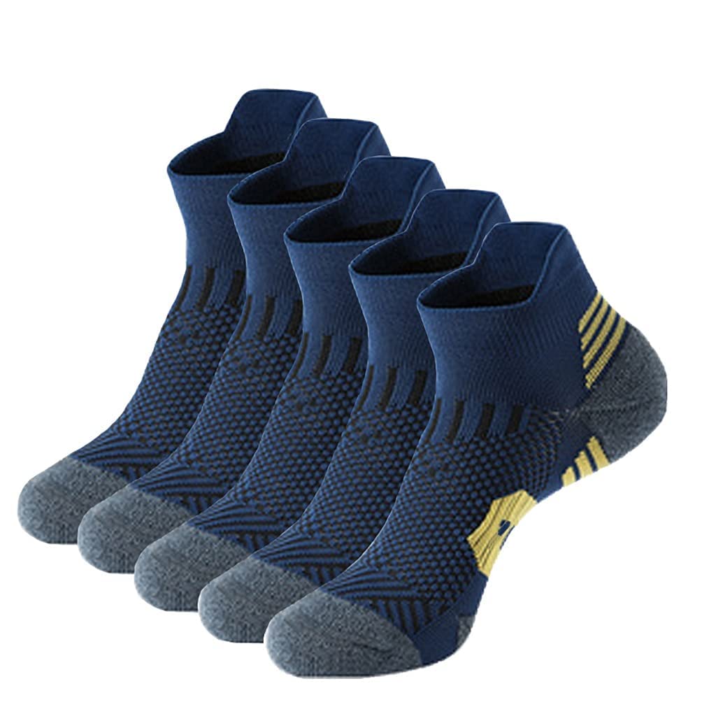 5 Parques Otoño Hombres Mujeres Calcetines de Tobillo Grueso Punto Calcetines Deportivos Calcetines al Aire Libre Gimnasio Invierno (Color: Tamaño: 38-44) (Color : A, Size : 38-44)