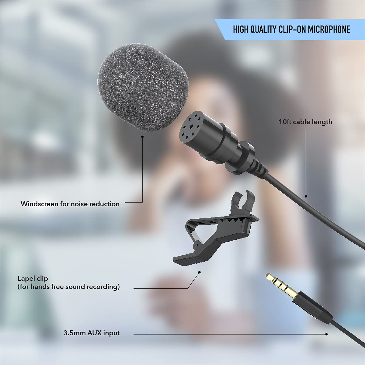 DigiPower The Instructor - Kit de vídeo Profesional (Incluye micrófono, luz LED, trípode y Soporte para teléfono)
