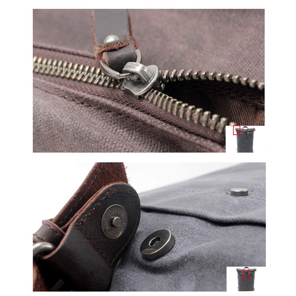Mochila de Cuero para Hombres Bolsa de Senderismo Vintage Mochila de Cuero Impermeable al Aire Libre Mochila de Lona Batik-01#