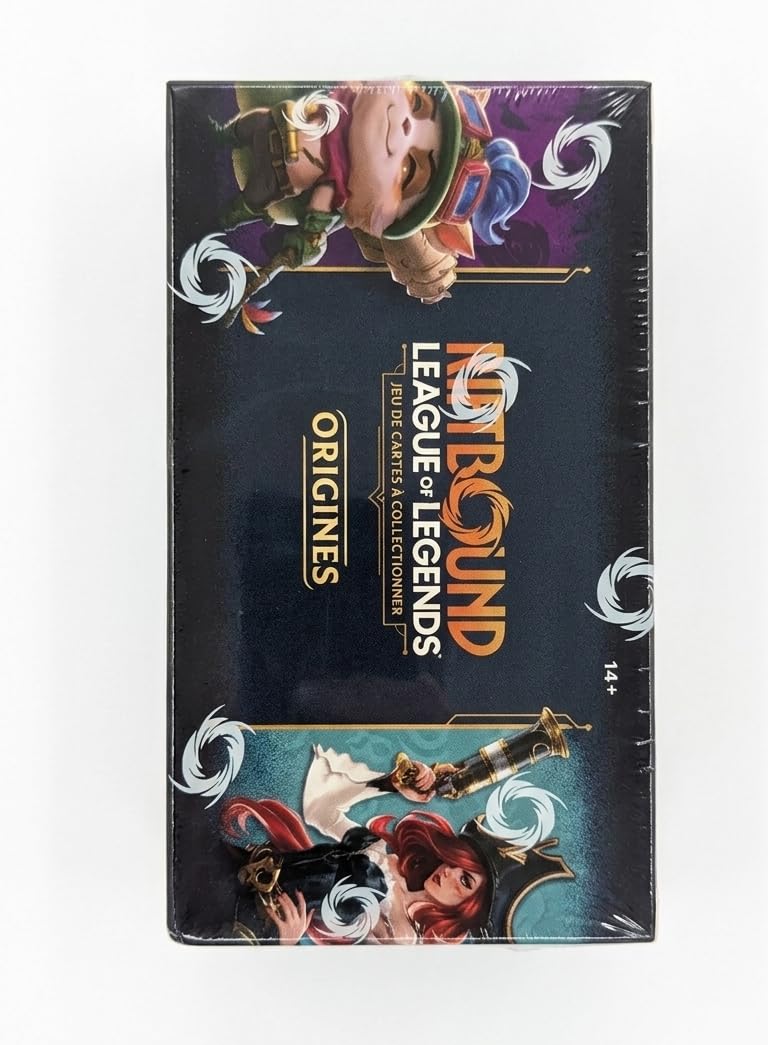 TCG Display Origines Version Française | Cartes à Collectionner Leagues of Legends | 24 Boosters par Boite | 14 Cartes Aléatoires par Booster
