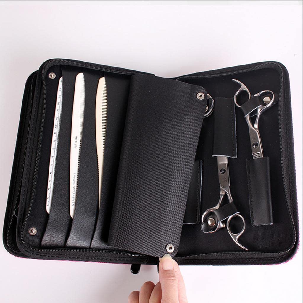 perfeclan Estuche para Tijeras de Pelo de Cuero Suave, Funda para Peine de Peluquería,