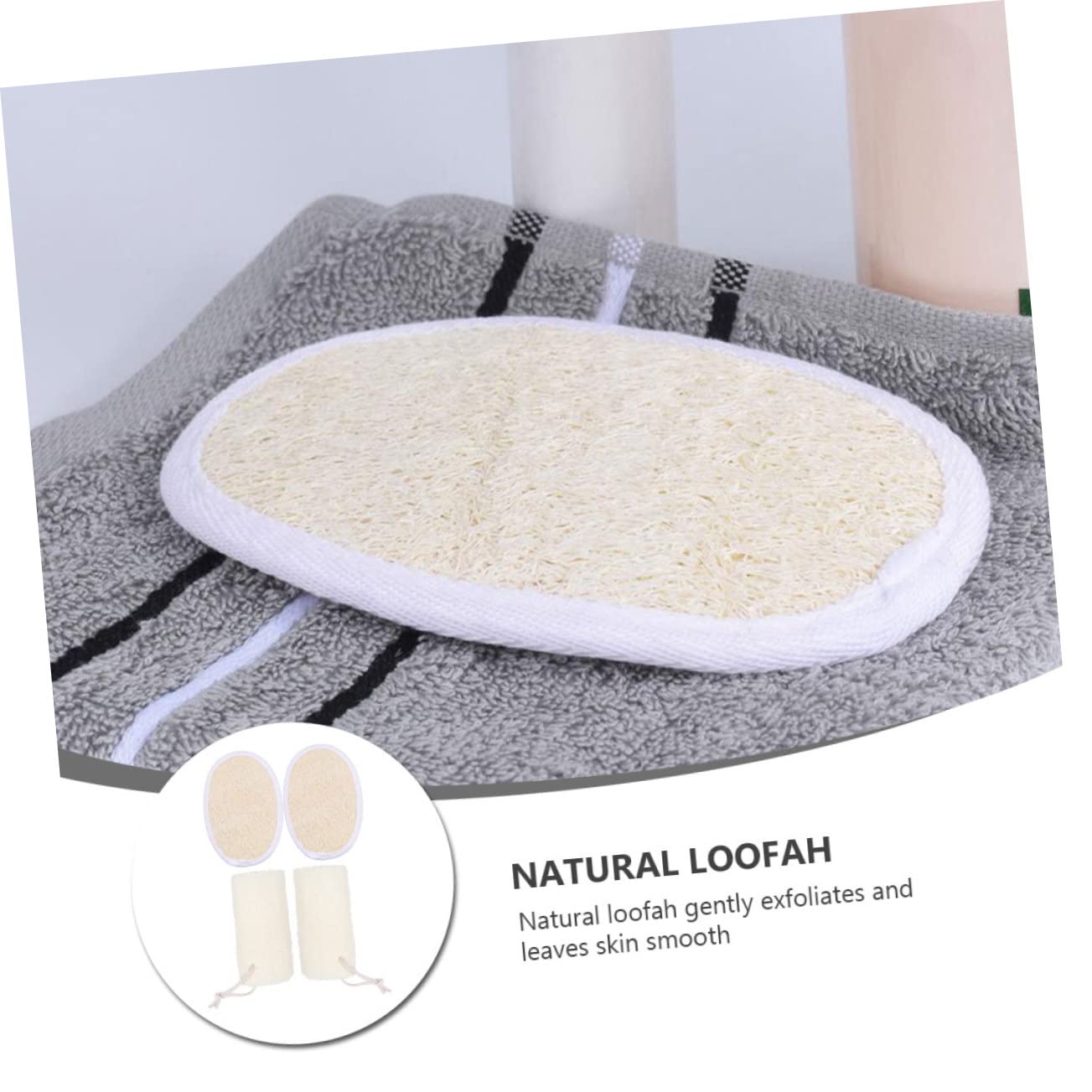 Housoutil 8piezas Esponjas Exfoliantes De De Cilíndricas Planas Para Ducha y Baño De Cuidado y Efectivas Para Exfoliación y Limpieza De